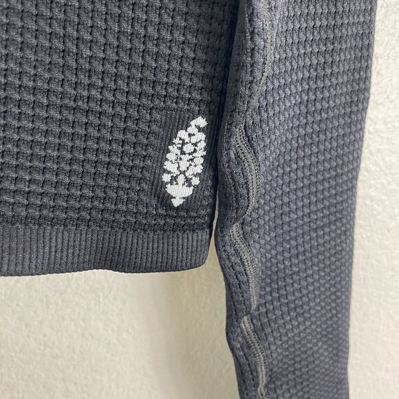 NEW Fp Movement Womens M/L Bail Out Long Sleeve Waffle Knit Crop Top Cutout Back - Picture 9 of 11